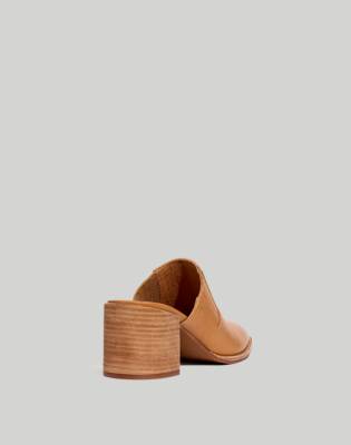 madewell harper mule amber brown