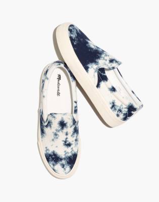 tie dye slip ons