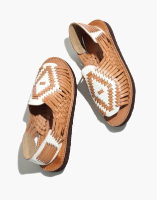white huarache sandals
