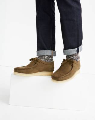 clarks dark brown wallabees