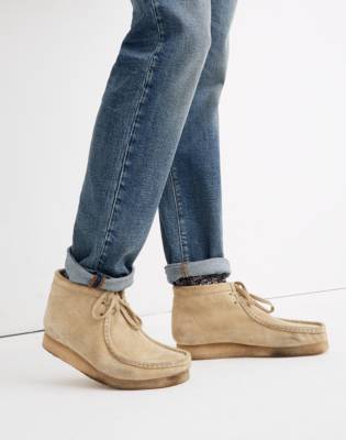 clarks suede wallabee boots