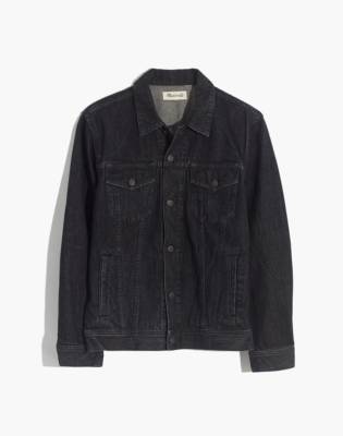 madewell oversized denim jacket black