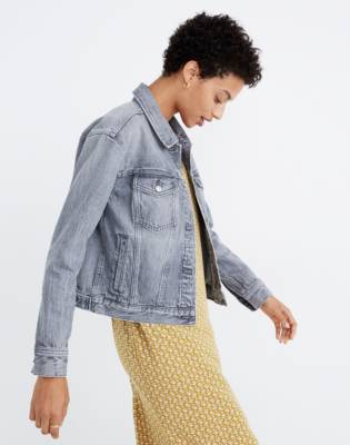 madewell boxy crop jean jacket