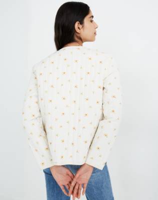 madewell quilted sweater jacket