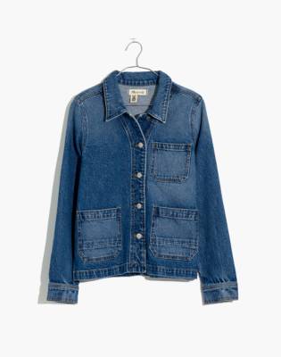 madewell denim patch pocket chore coat