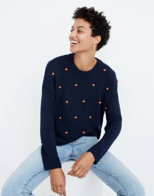 madewell pom pom cardigan