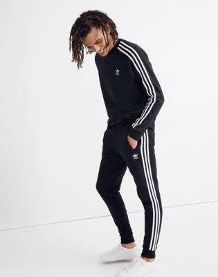 adidas 3 stripe fleece sweatpants