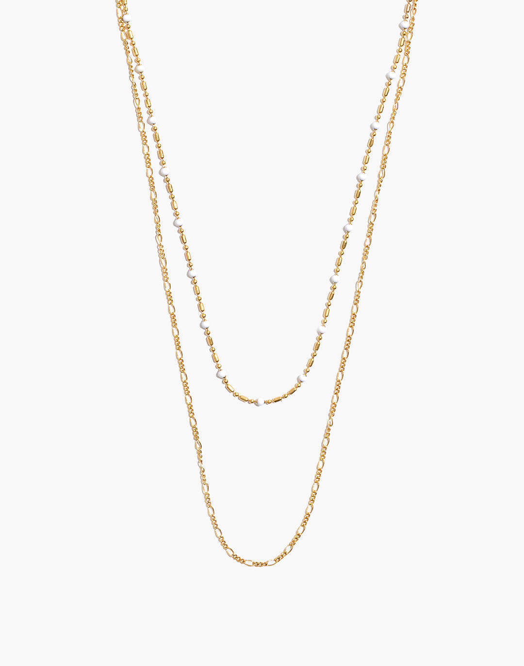 Enamel Bead Chain Necklace Set