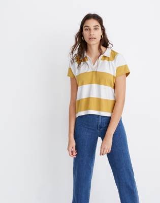 Boxy Polo Tee in Lefferts Stripe