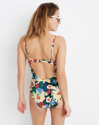 structured one piece swimsuit