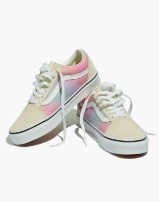 rainbow lace up vans