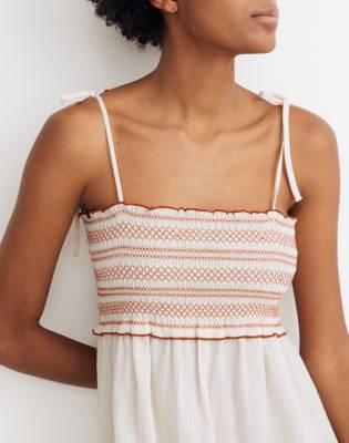 smocked swim cover up