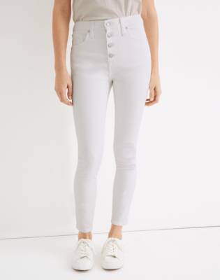 white cropped skinny jeans