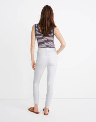 madewell high waisted white jeans