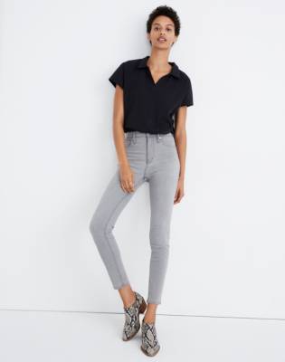 grey cropped skinny jeans