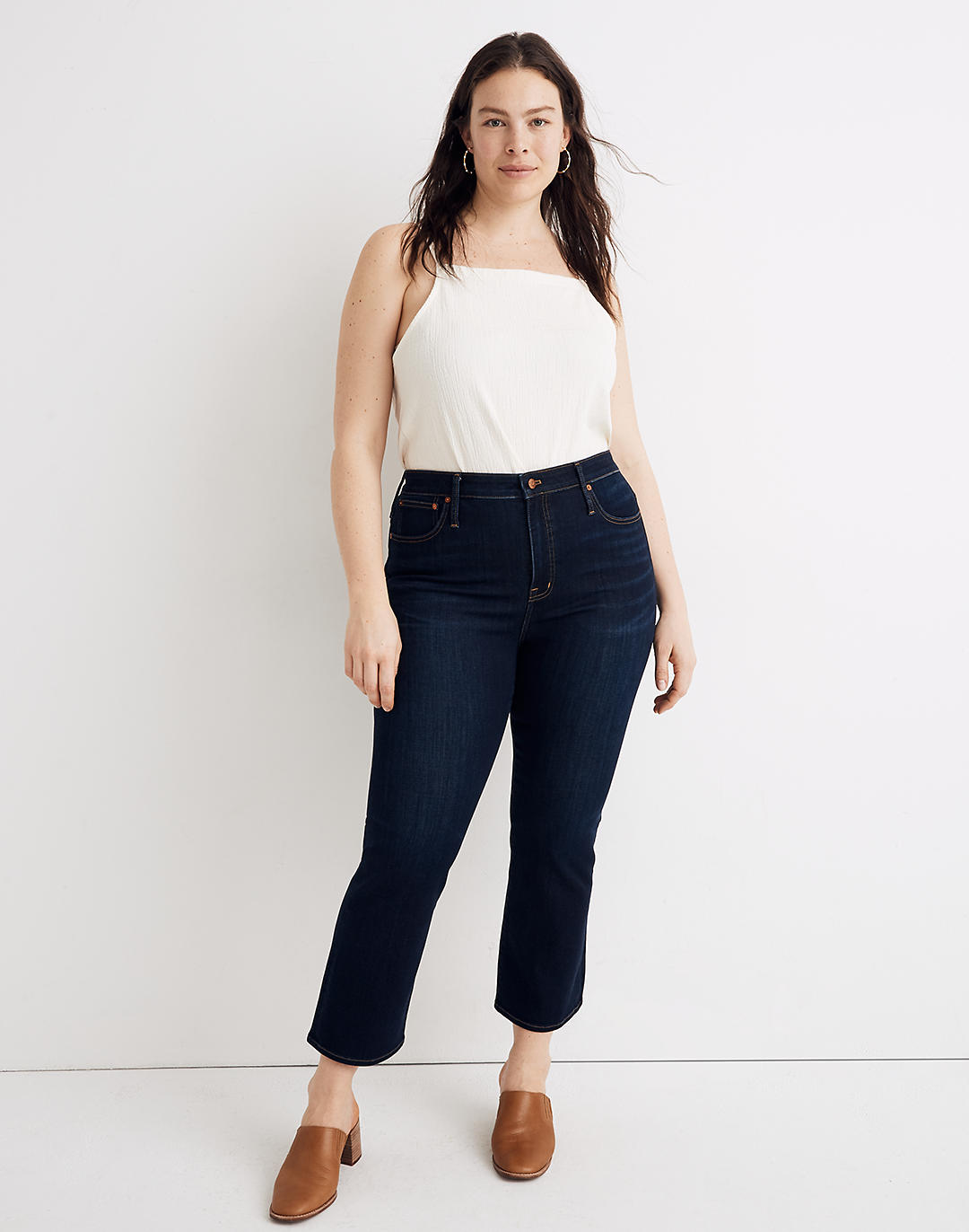 Curvy Cali Demi-Boot Jeans in Larkspur Wash: TENCEL™ Denim Edition in larkspur image 1