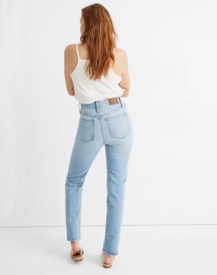 full length straight jeans