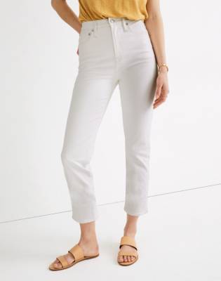 white straight leg jeans petite