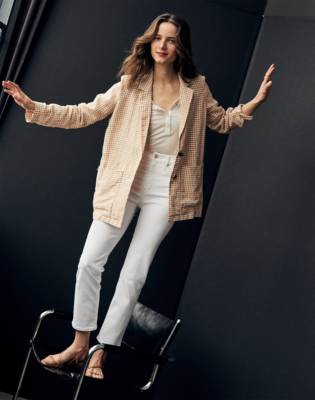 white straight jeans