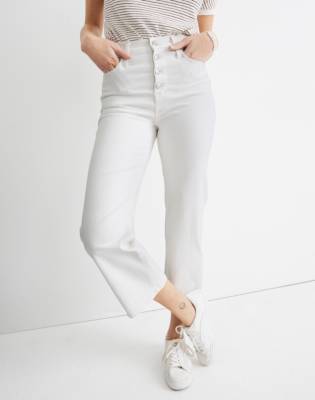 madewell slim wide leg crop jeans
