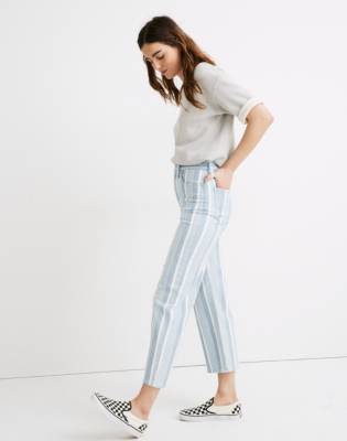 madewell striped jeans