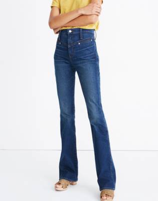 women's western yoke flare jean