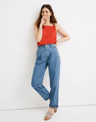 madewell pleated jeans