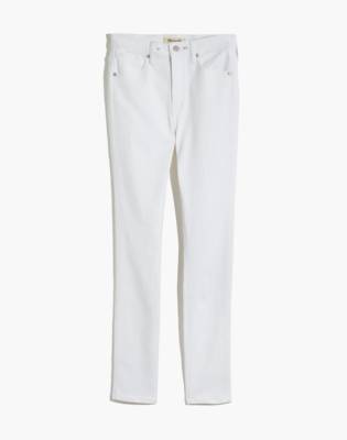 madewell high rise skinny jeans white