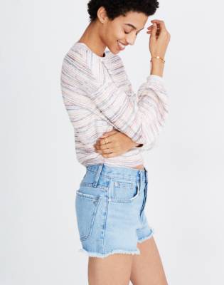 relaxed denim shorts