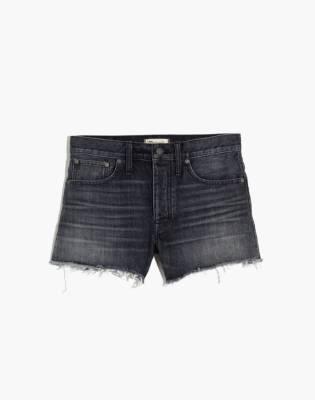 madewell black denim shorts