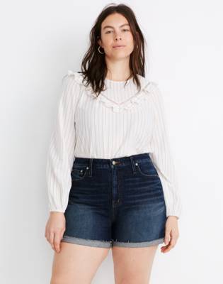 madewell curvy denim shorts