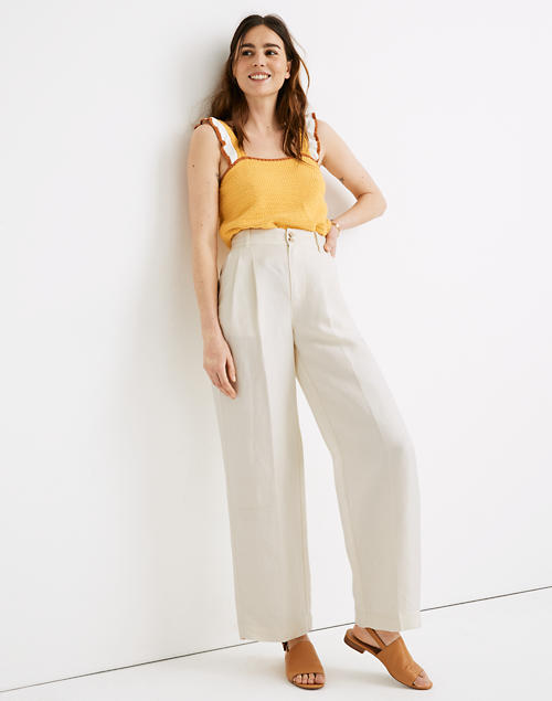 Belper pleated wide pants-