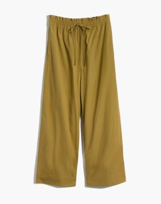 Poplin Smocked Huston Pull-On Crop Pants in null image 6