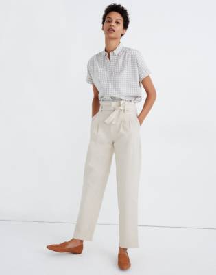 madewell denim paperbag pants