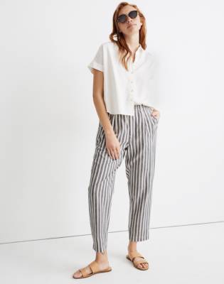 linen track pants