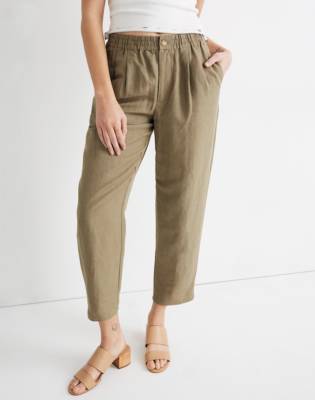 linen track pants