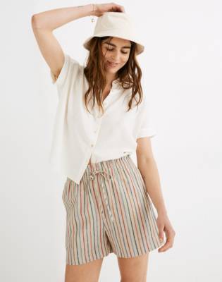 madewell striped shorts