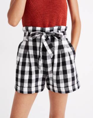 gray paper bag shorts