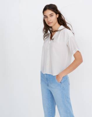 women's washable silk camp shirts