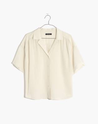women's washable silk camp shirts
