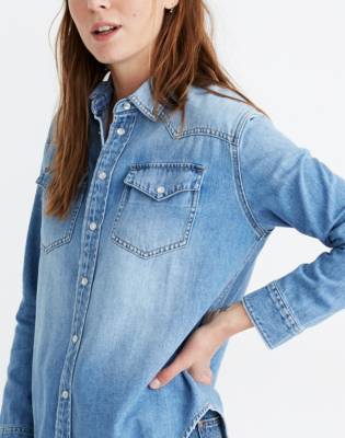 madewell denim western shirt
