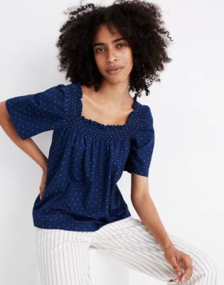 madewell smocked top