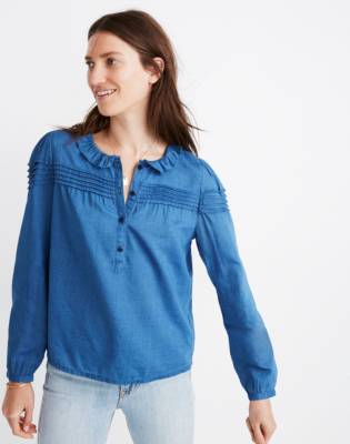 ruffle collar top