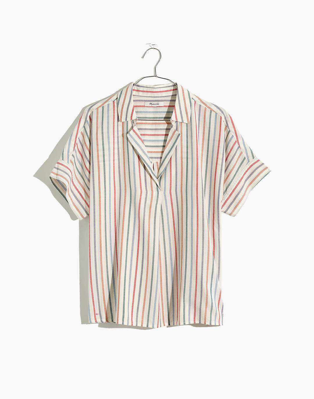 Women's Park Popover Shirt in Rainbow Stripe | Madewell
