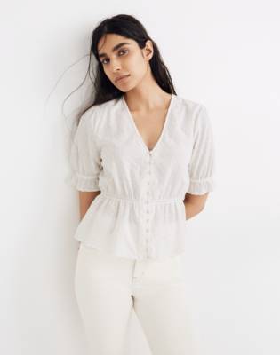 madewell peplum top