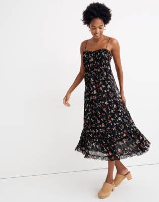 madewell cami tier midi dress