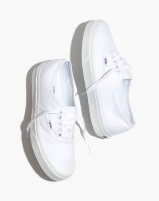 vans authentic white laces