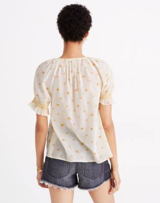 madewell smocked top