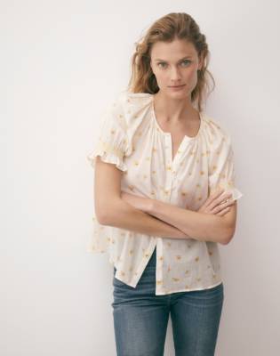 madewell smocked top