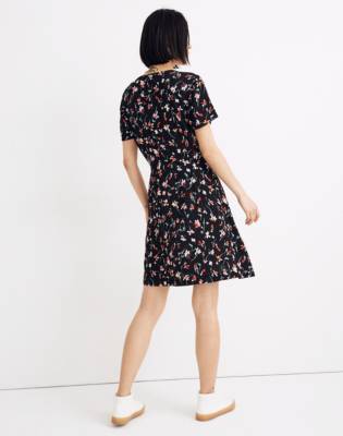 madewell floral button front easy dress